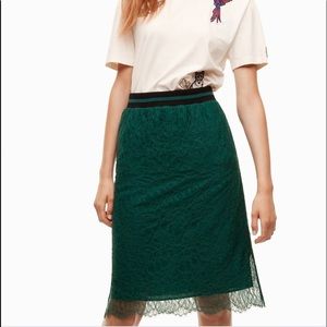 Aritzia lace midi skirt